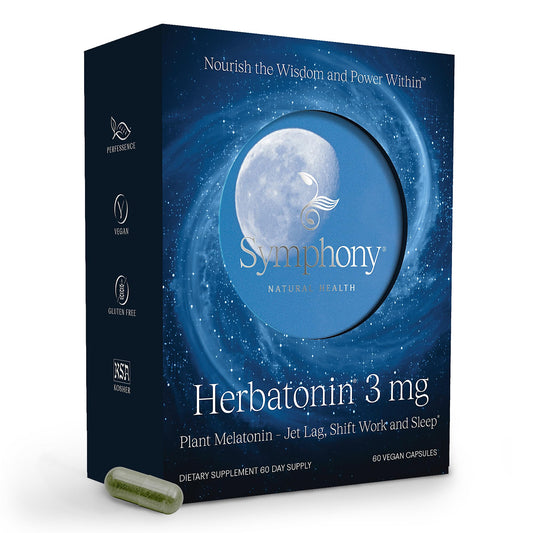Natural Health Herbatonin frente del empaque mostrando diseño y beneficios