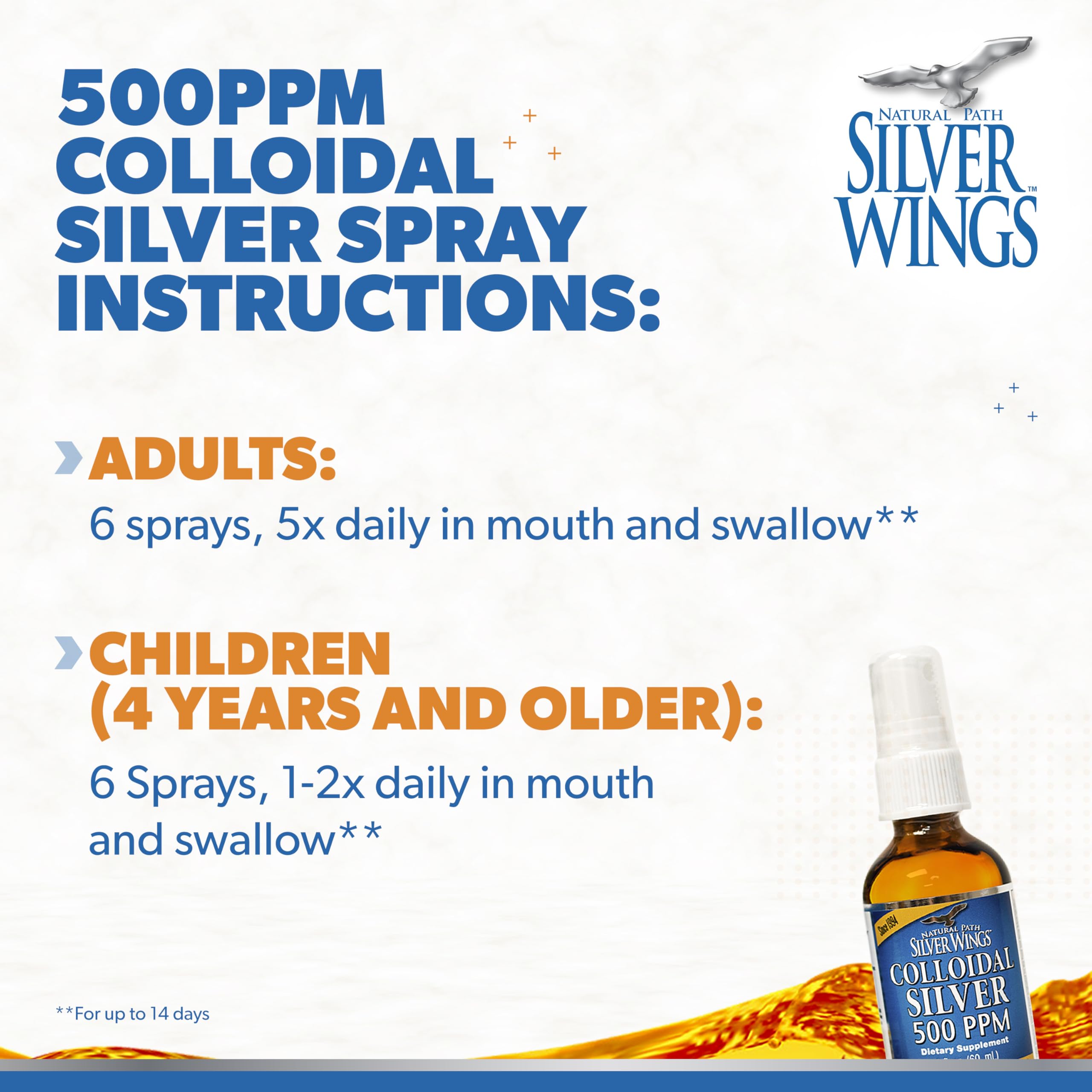 Natural Path Silver Wings comparación de tamaño junto a objetos cotidianos, muestra escala práctica