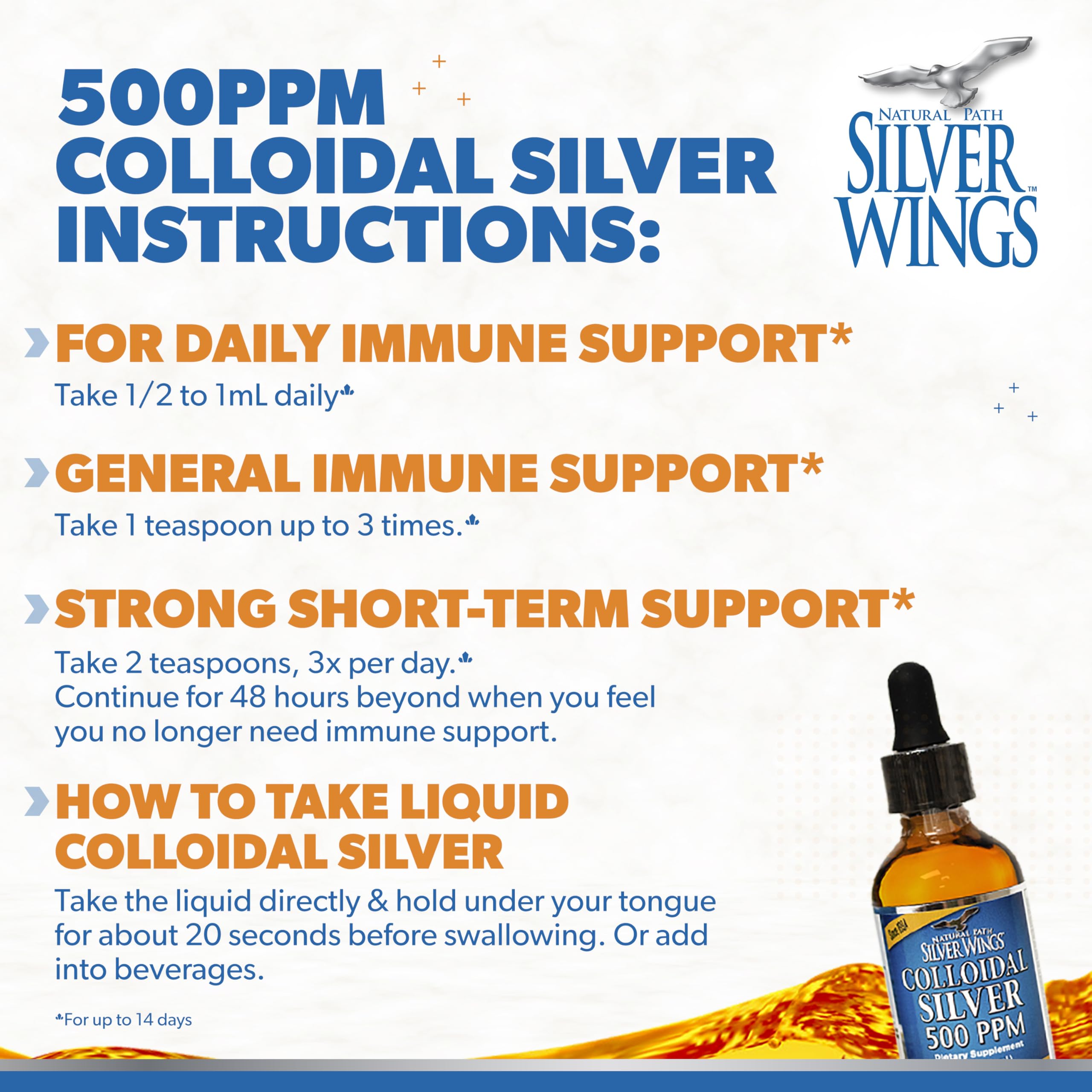 Natural Path Silver Wings comparación de tamaño del frasco 2 fl oz que facilita transporte