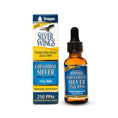 Natural Path Silver Wings frasco 1 fl oz mostrando envase ámbar y beneficio de protección de la fórmula
