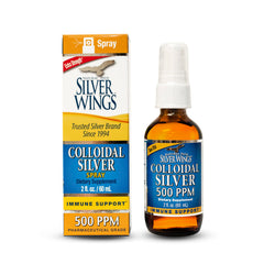 Natural Path Silver Wings frasco frontal mostrando spray y diseño, facilita transporte