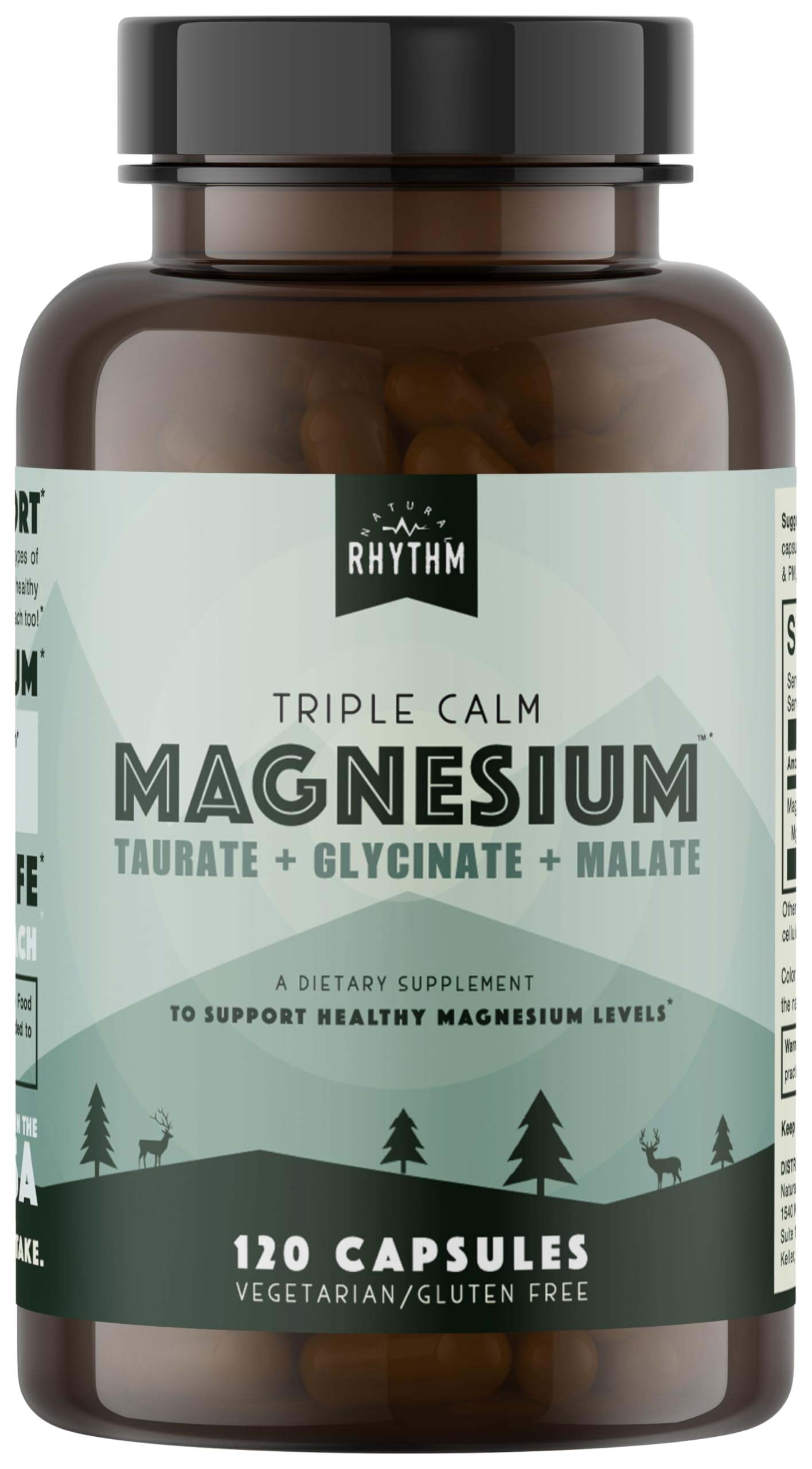 Natural Rhythm empaque frontal mostrando producto y beneficios principales