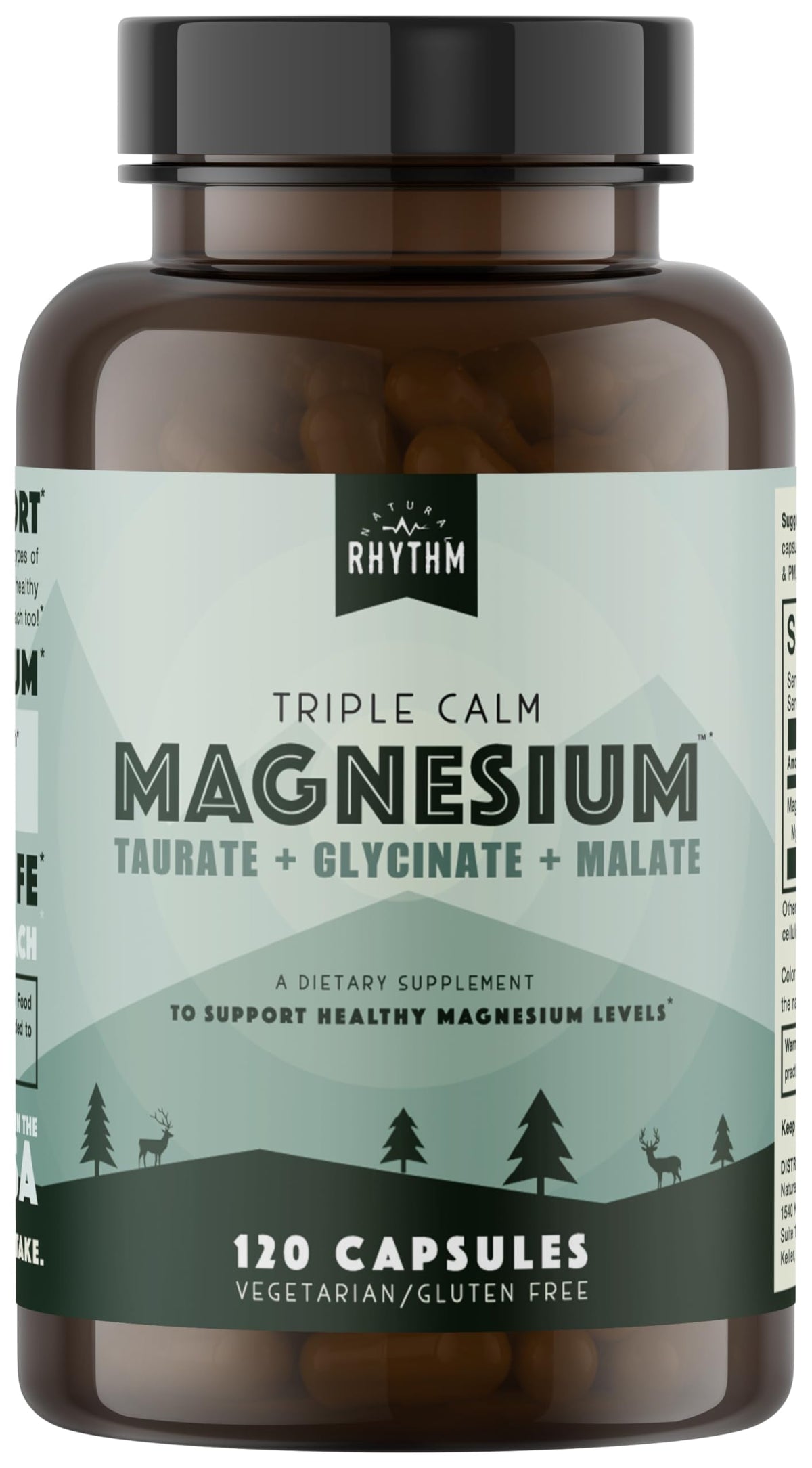 Natural Rhythm empaque frontal mostrando producto y beneficios principales