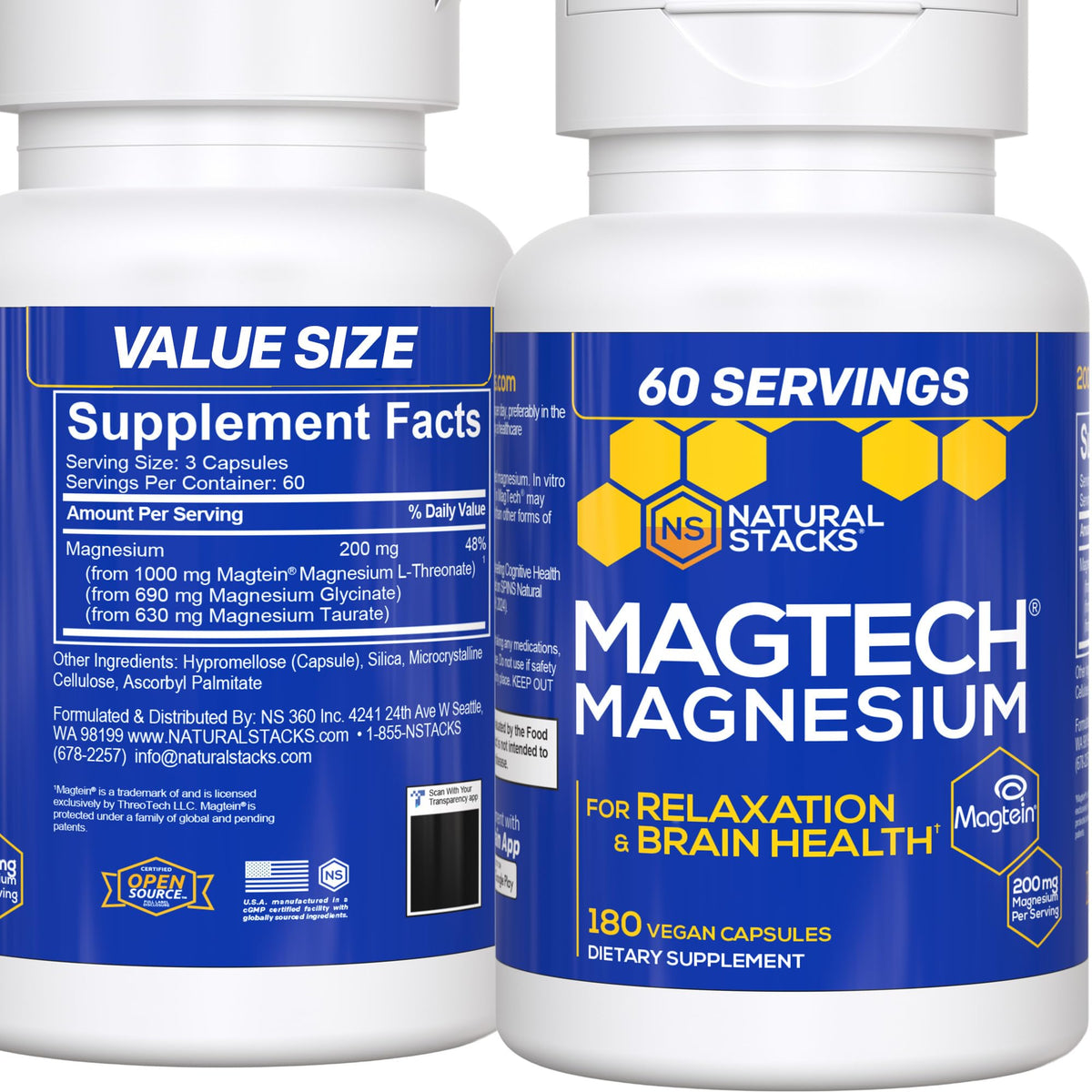 NATURAL STACKS MagTech vista frontal con diseño claro y contenedor grande