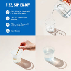 Natural Vitality bebida preparada en vaso para una pausa relajante