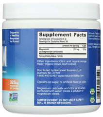 Natural Vitality CALM etiqueta con lista de ingredientes y certificaciones, transparencia y confianza