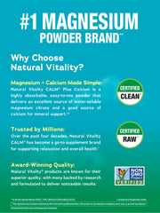 Natural Vitality polvo en primer plano con efervescencia y textura fina