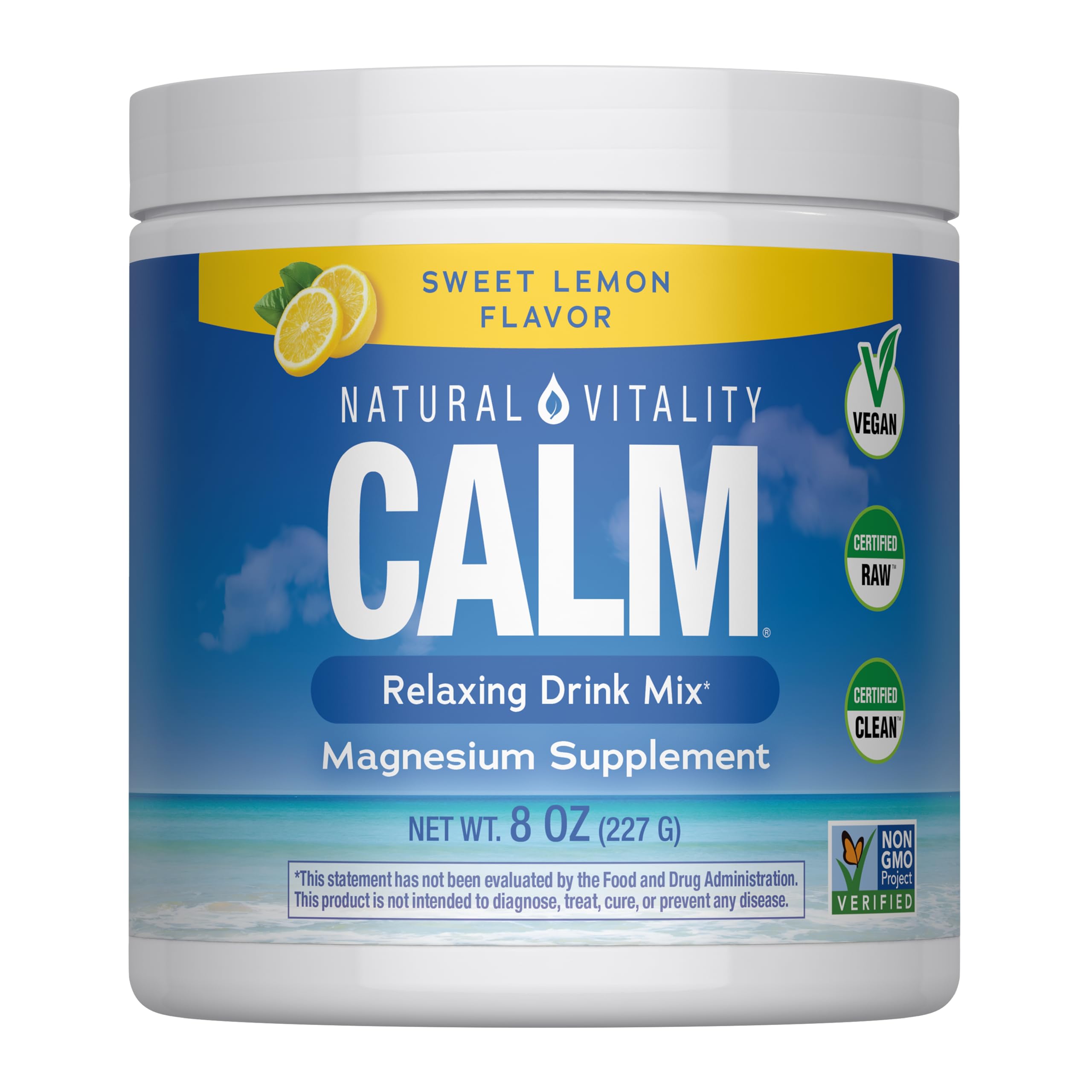 Natural Vitality frente del empaque que muestra la información clara y beneficio de sabor limón