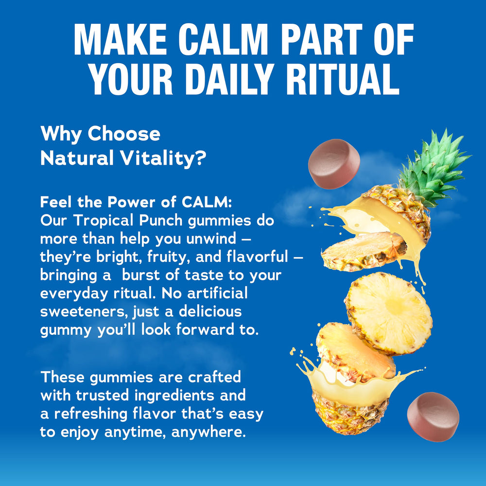 Natural Vitality primer plano de la textura de la gomita, fácil de masticar