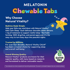 Natural Vitality detalle textura de la tableta masticable y facilidad de consumo