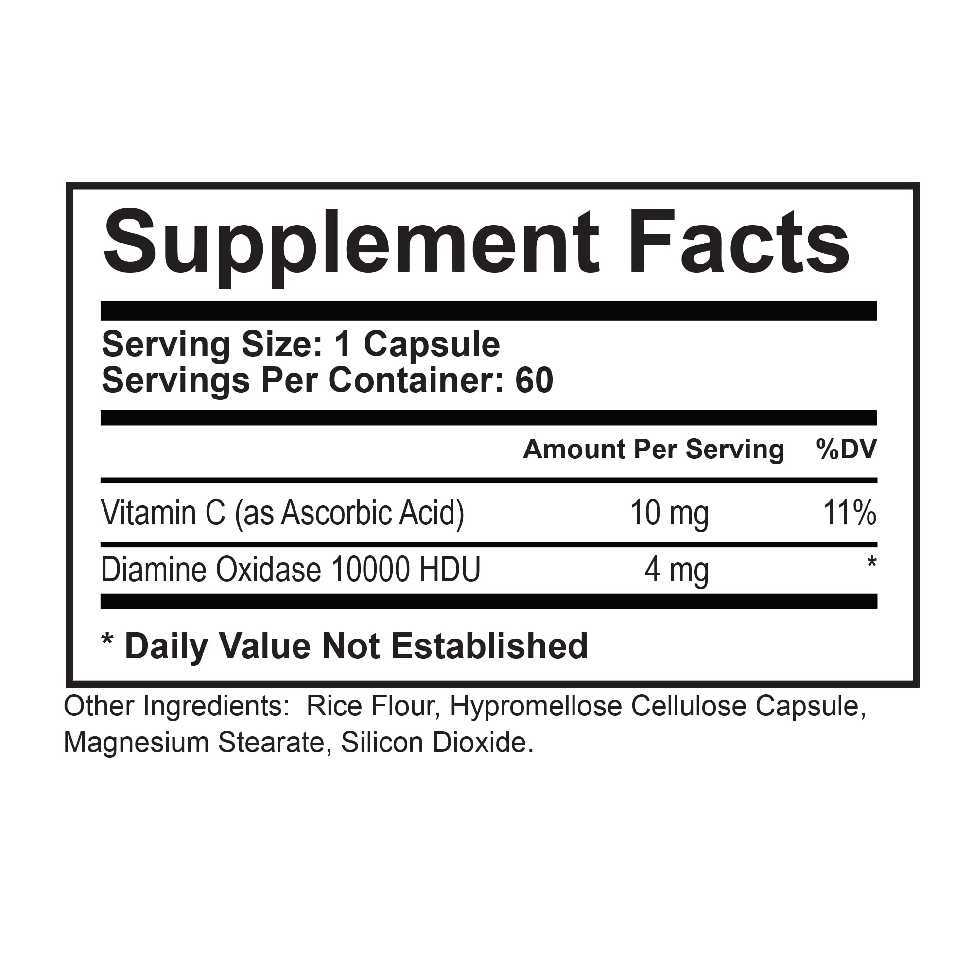 NATURALABS ingredientes clave (DAO y vitamina C) resaltados con beneficio funcional