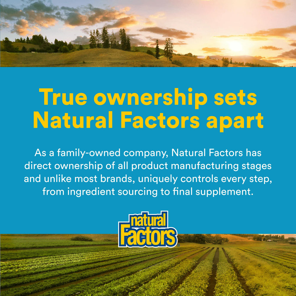 Natural Factors producto en entorno saludable para continuidad diaria