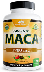 NaturaLife Labs frontal del frasco con mezcla triple de maca y claridad de etiqueta