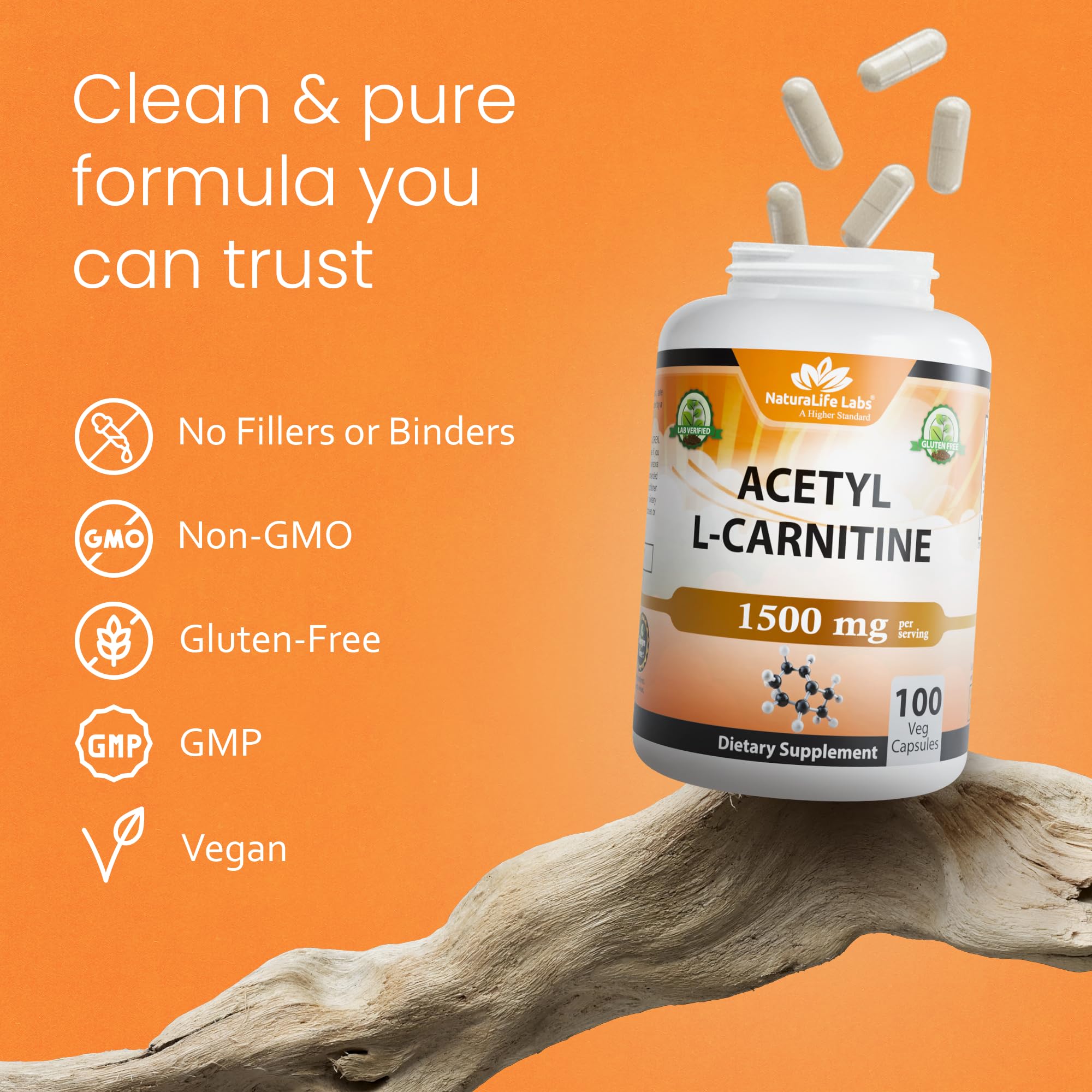 Sello GMP en el envase de NaturaLife Labs que indica control de calidad