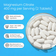 Etiqueta nutricional de NaturaLife Labs magnesio citrato con información clara
