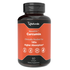 Naturalis envase frontal NovaSOL Curcumin mostrando presentación y beneficio