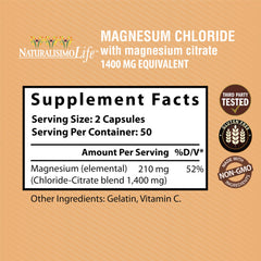 NaturalisimoLife primer plano de cápsulas indicando textura y pureza