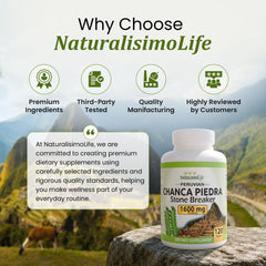 NaturalisimoLife tabletas en mano para comparar tamaño y dosis