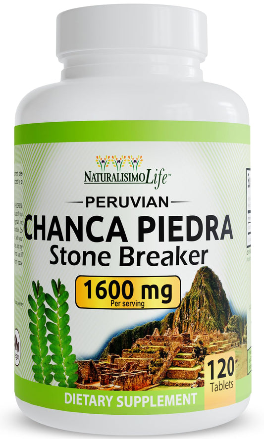 NaturalisimoLife frasco frontal mostrando 120 tabletas y 1600 mg