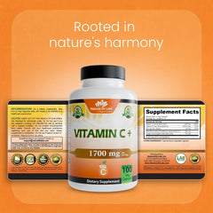 Naturallife Labs Vitamina C 1,700 mg porción para apoyo diario.