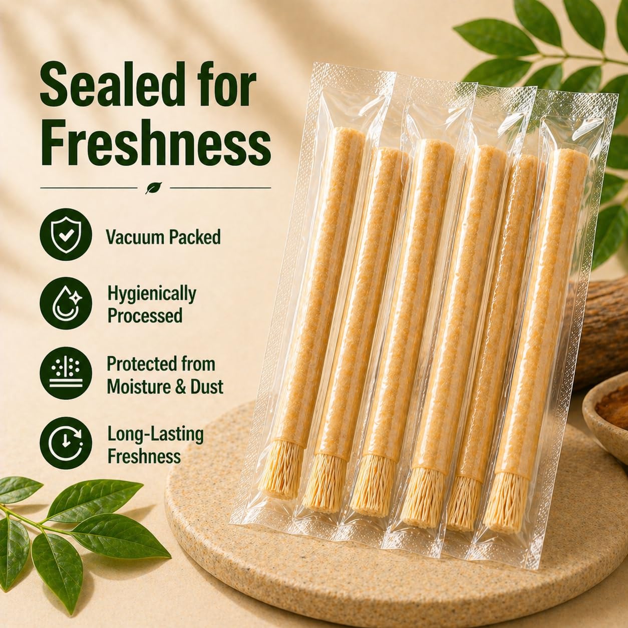 NaturalMiswak varios palitos en multipack, ahorro y reserva doméstica