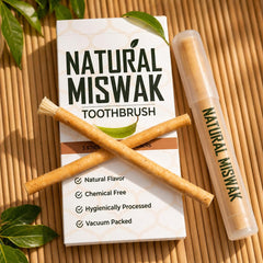 NaturalMiswak vista frontal del paquete, opción ecológica y lista para usar