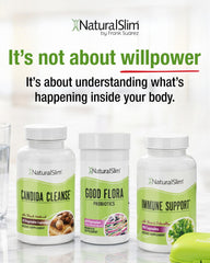 NaturalSlim botellas alineadas indican sistema 3 en 1 para equilibrio digestivo