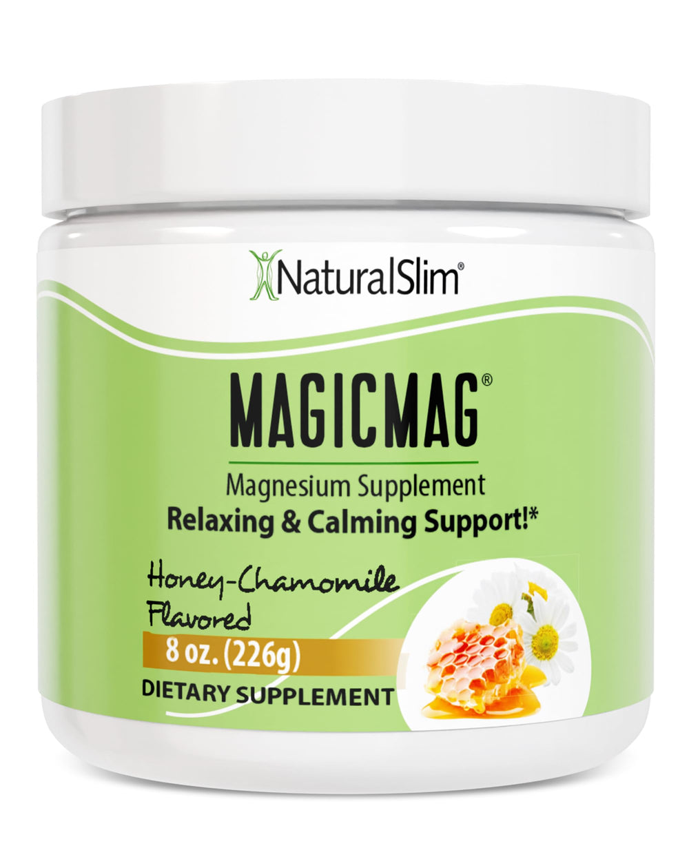 NaturalSlim envase frontal MagicMag muestra presentación y beneficio relajante