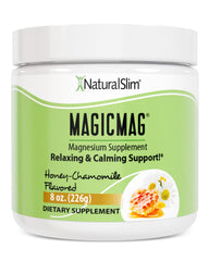 NaturalSlim envase frontal MagicMag muestra presentación y beneficio relajante