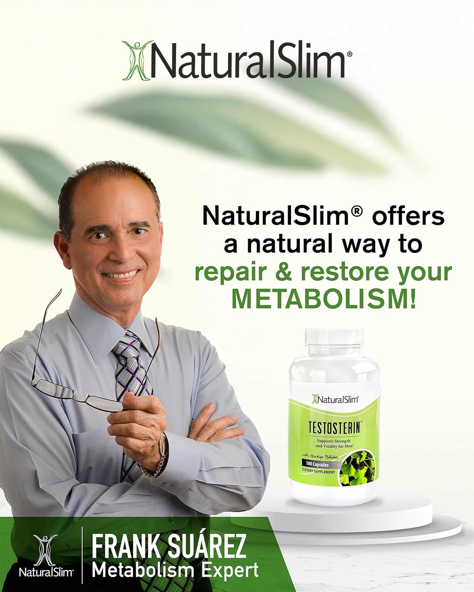 NaturalSlim frasco en mesa con ropa deportiva para estilo de vida activo