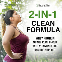 NaturalSlim etiqueta con ingredientes y valores, información clara y transparente