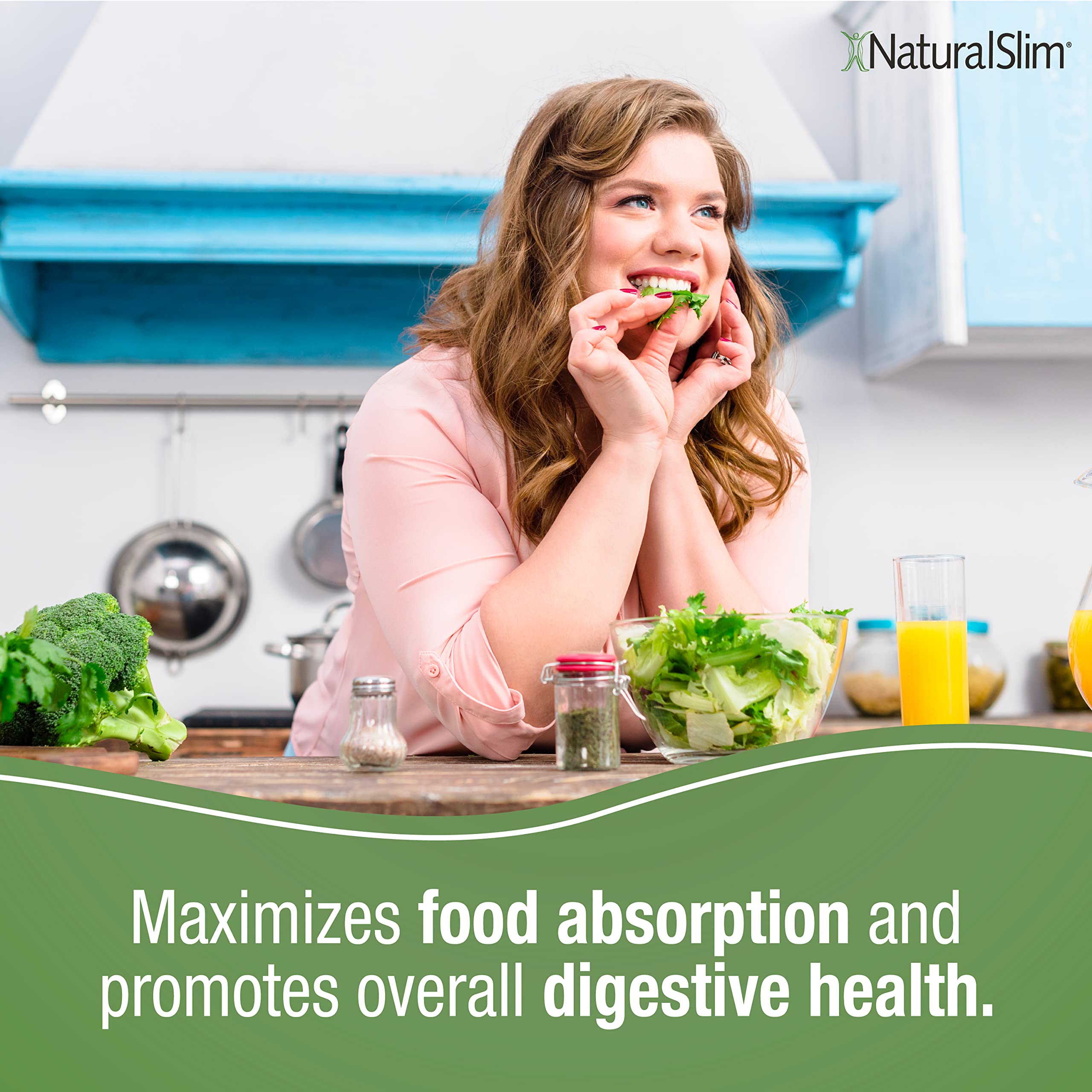 NaturalSlim Helpzymes frasco abierto con cápsulas para facilitar la toma diaria