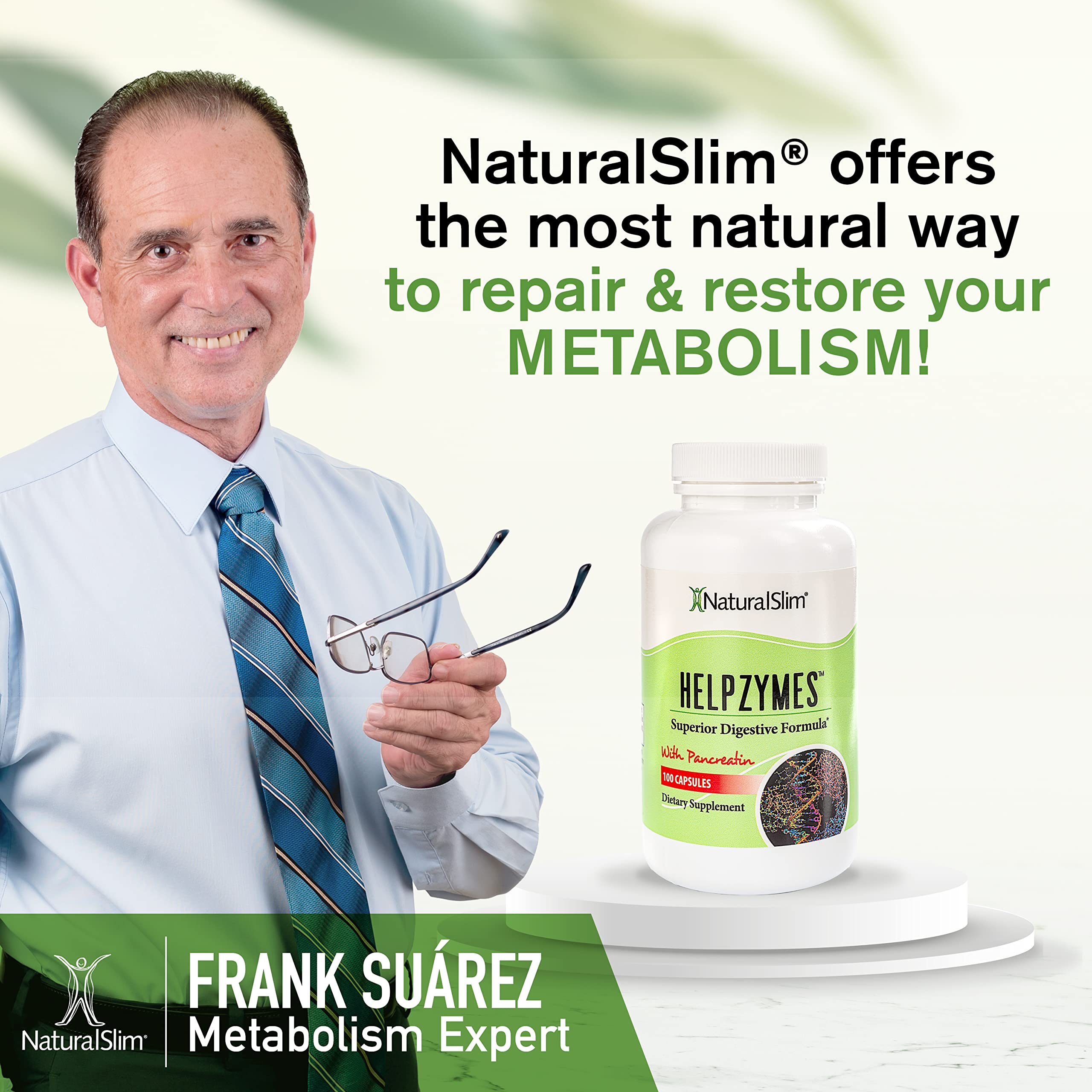 NaturalSlim Helpzymes estilo de vida en mesa para mostrar comodidad tras comer