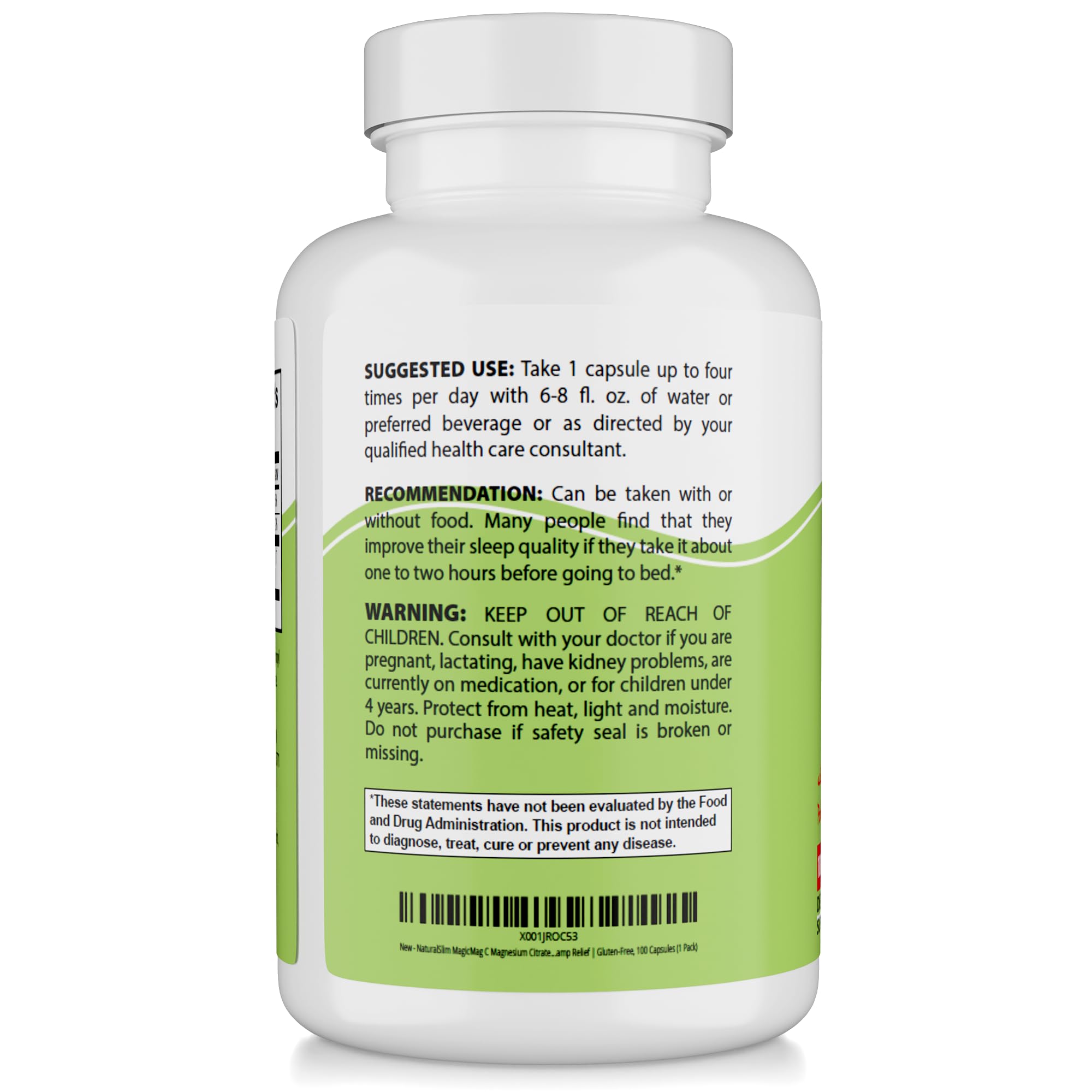 NaturalSlim cápsula en primer plano que muestra textura y tamaño