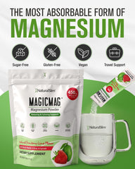 NaturalSlim MagicMag vaso preparado fresa lima listo para beber y refrescar
