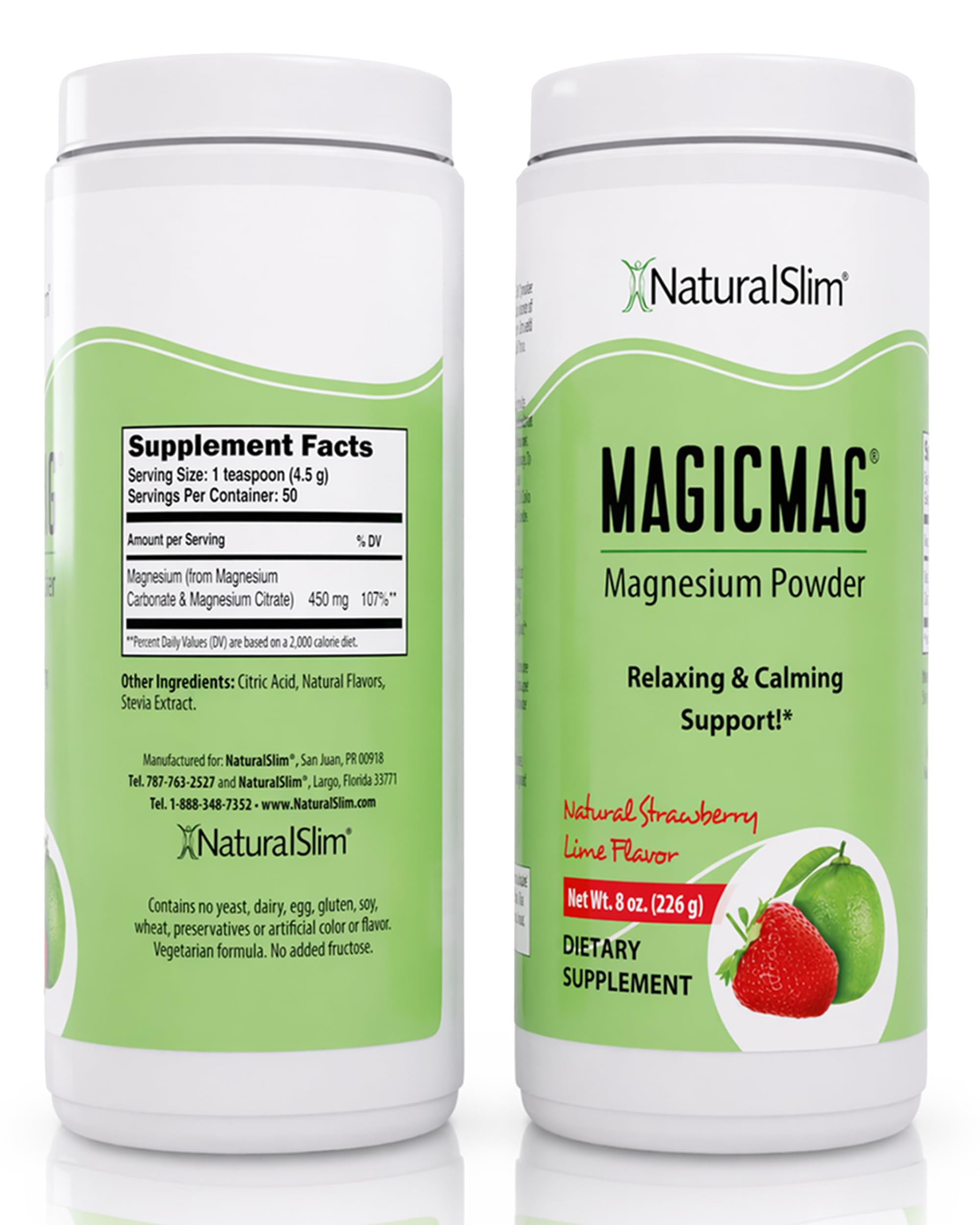 NaturalSlim MagicMag sirviendo en vaso, bebida lista y refrescante