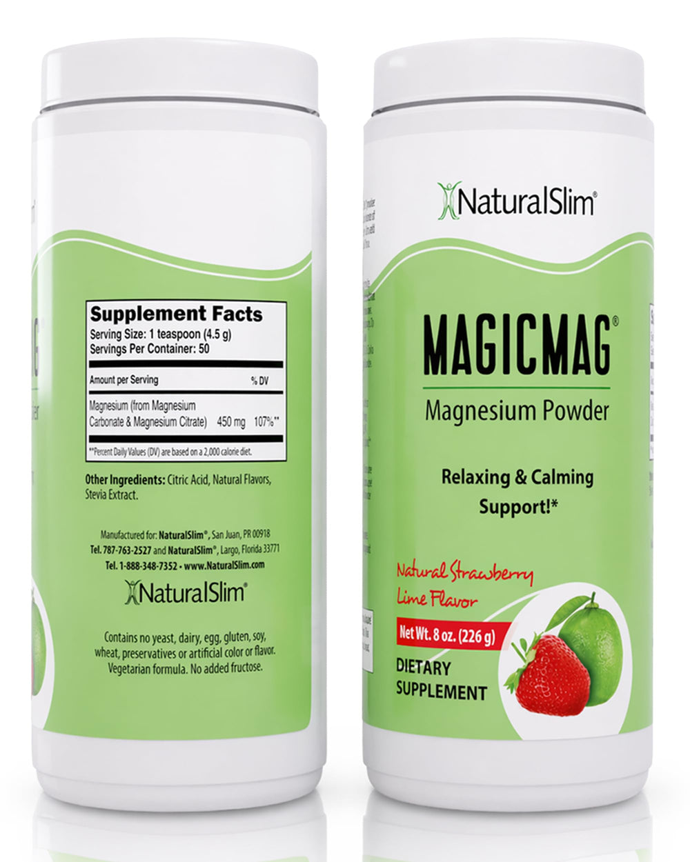 NaturalSlim MagicMag sirviendo en vaso, bebida lista y refrescante