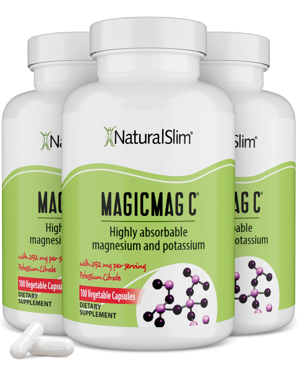 NaturalSlim frasco MagicMag C frontal mostrando el envase y beneficios