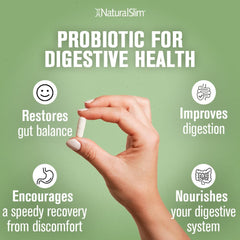 NaturalSlim persona disfrutando una comida sin hinchazón gracias al soporte digestivo