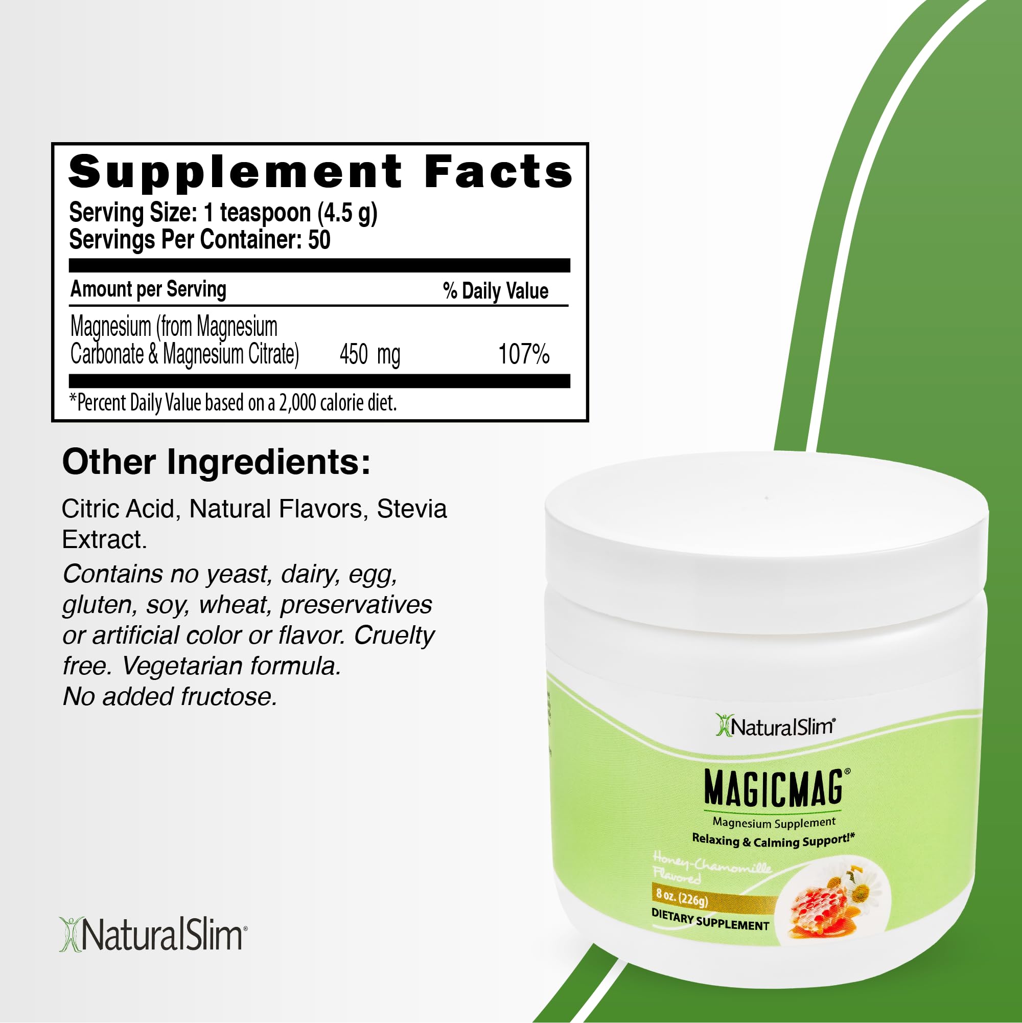 NaturalSlim vaso con MagicMag disuelto demostrando preparación rápida
