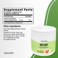 NaturalSlim vaso con MagicMag disuelto demostrando preparación rápida