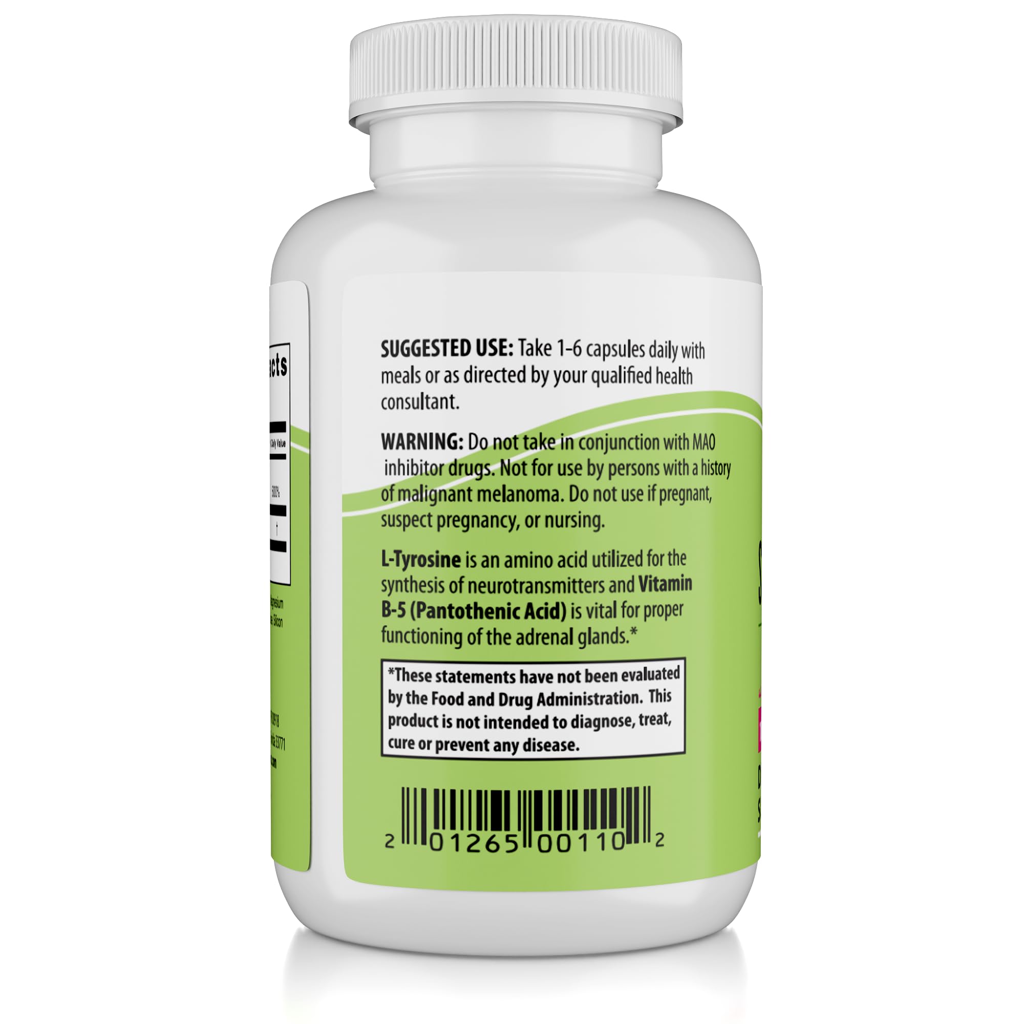 NaturalSlim Stress Defender primer plano de ingredientes clave y beneficios visibles