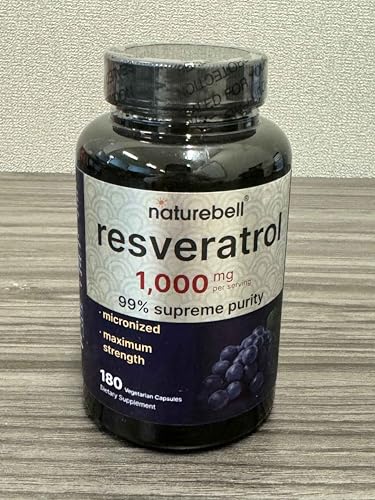 NatureBell Resveratrol envase de 180 cápsulas para varias semanas