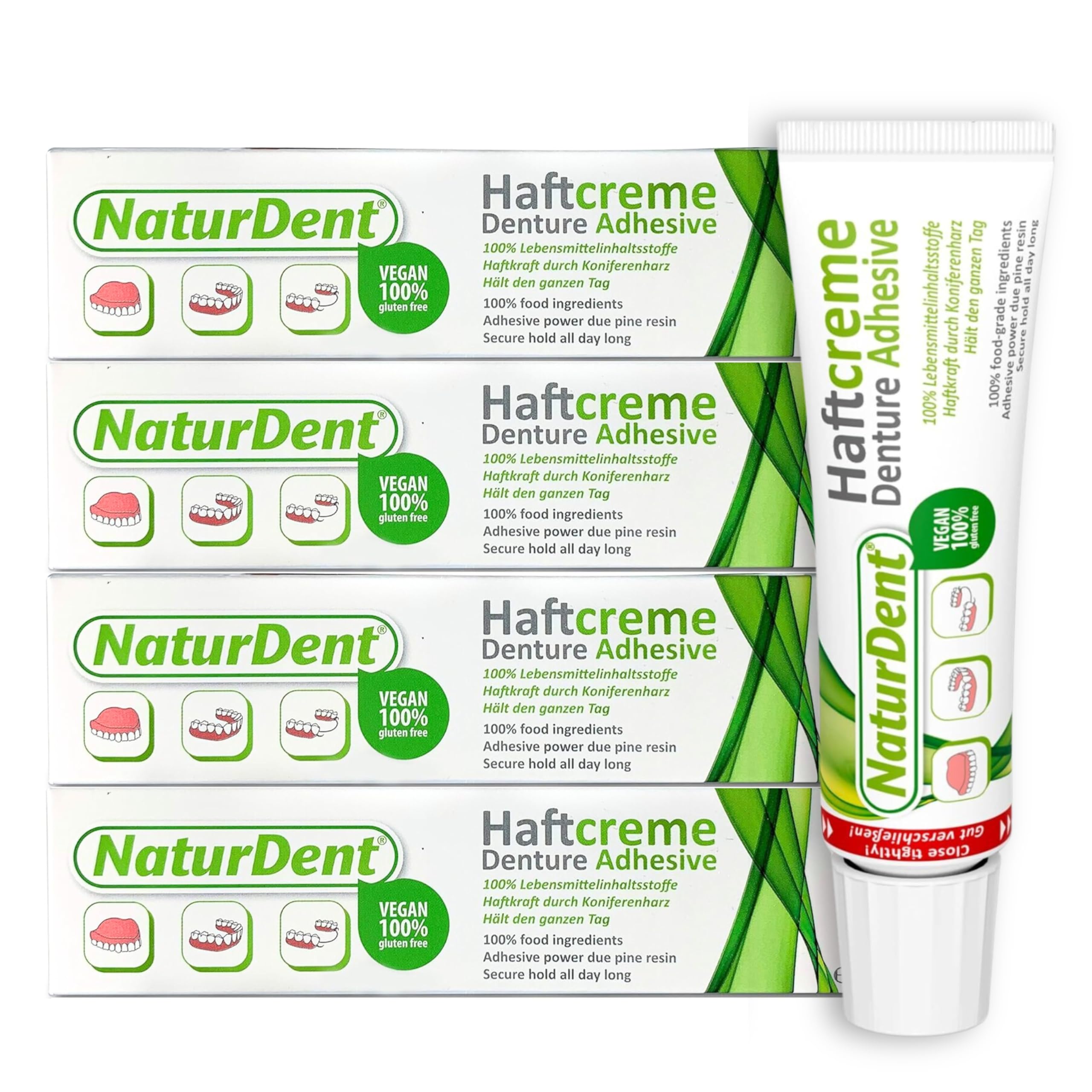 NaturDent frontal del pack de 4 con fijación fuerte