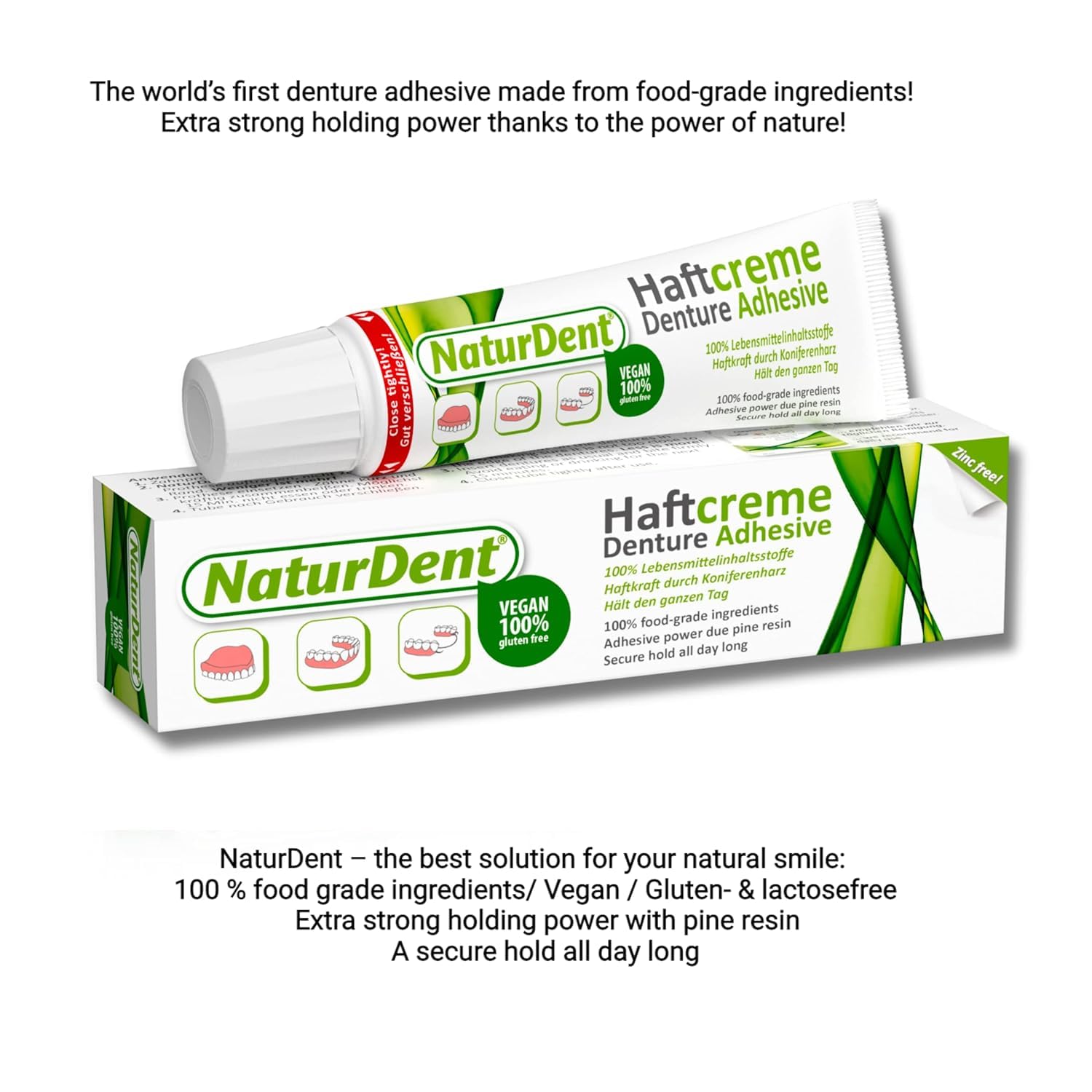 NaturDent textura cremosa en primer plano para extensión uniforme