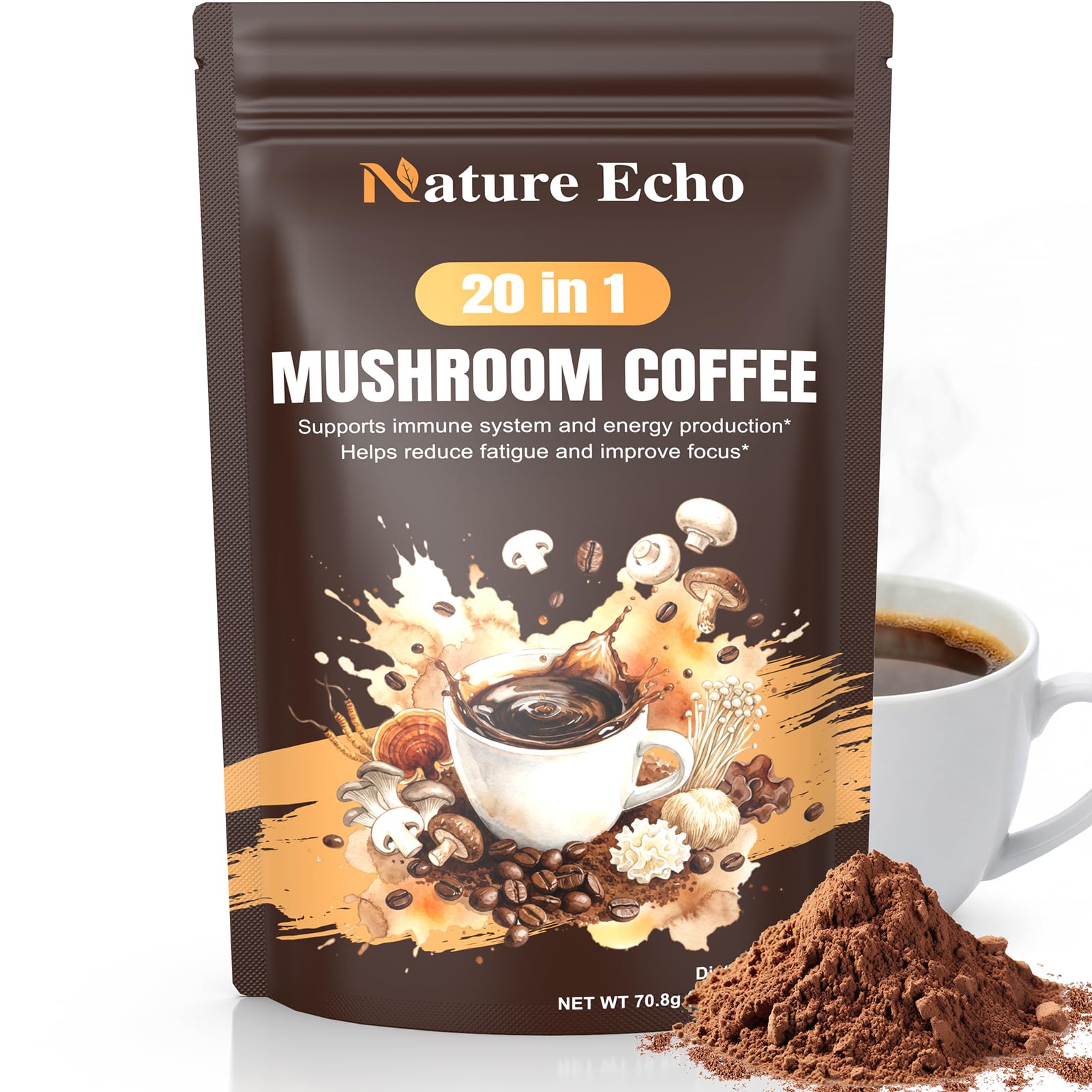 Nature Echo frente del paquete mostrando envase resellable y conveniencia