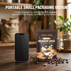 Nature Echo textura del polvo instantáneo Arabica mezclado con hongos para sabor suave