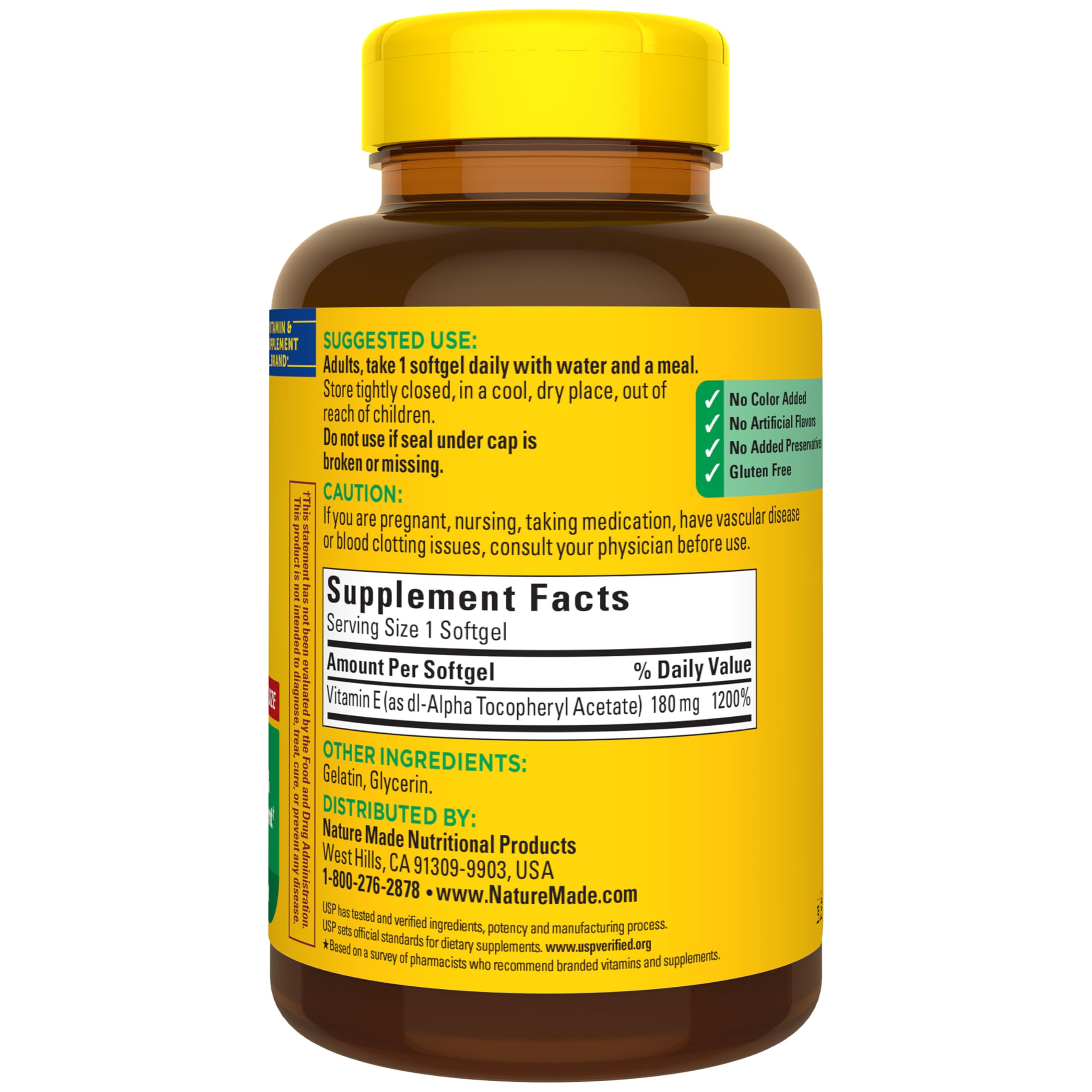 Nature Made disposición de 300 softgels para ilustrar cantidad del suministro