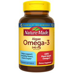 Nature Made envase frontal mostrando 70 cápsulas y beneficios omega‑3