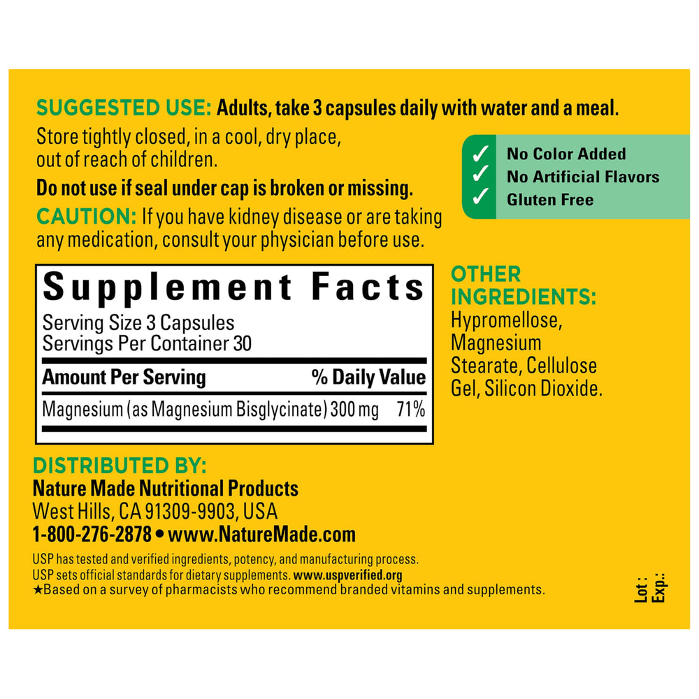 Nature Made cápsulas junto a alimentos indicando uso con comidas